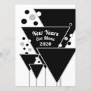 Search for new year menus Champagne glasses