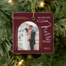 Search for gold frame christmas tree decorations Just married