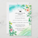 Search for beach graduation invitations Watercolor