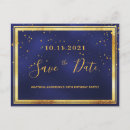 Search for 50th birthday save the date postcards Gold