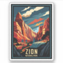 Search for utah hiking stickers Zion