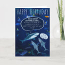 Search for funny shark birthday cards Blue