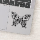 Search for black and white butterfly stickers Botanical