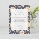 Search for navy blue peach wedding invitations Chic