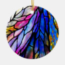 Search for stained glass art christmas tree decorations Blue