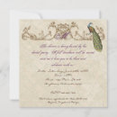 Search for elegant peacock bridal shower invitations Damask