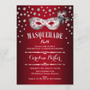 Search for red masquerade mask invitations Elegant