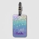 Search for unicorn luggage tags Shimmer unicorn rainbow glitter