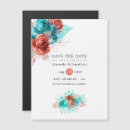 Search for coral magnets save the date invitations tropical