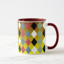 Search for black and white diamond pattern mugs Harlequin
