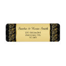 Search for 50th wedding anniversary return address labels Black and gold