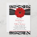Search for red black white bridal shower invitations Chic