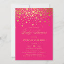 Search for hot pink fuchsia and gold invitations Elegant
