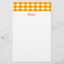 Search for gingham pattern stationery paper Orange
