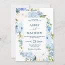 Search for dusty blue watercolor wedding invitations Blue and white
