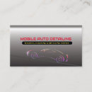 Search for mobile auto detailing business cards Elegant