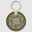 Search for fractals rounded key rings Flower