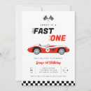 Search for vintage race car invitations Red