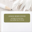 Search for olive return address labels Minimalist