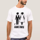 Search for game over wedding tshirts This
