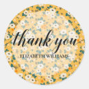 Search for yellow flowers thank you stickers Floral