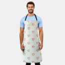 Search for red love heart aprons Pattern of hearts