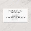 Search for pool service business cards Swim