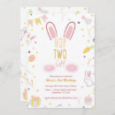 Search for pastel 2nd birthday invitations Bunny