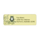 Search for owl in tree return address labels Bird