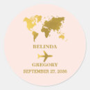 Search for plane ticket stickers World map