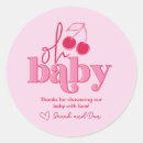 Search for baby girl shower invitation stickers Berry sweet