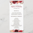Search for red rose wedding programs Marsala