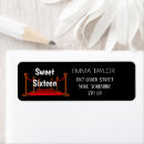 Search for sweet 16 birthday return address labels Stylish
