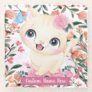 Search for cartoon pink cat coasters For kids