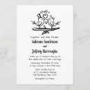 Search for love birds wedding invitations Black and white