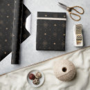 Search for gold star wrapping paper Black