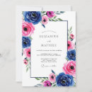 Search for royal blue and pink wedding invitations Navy