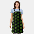 Search for 4 leaf clover aprons Green
