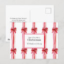Search for red bows postcards Watercolor