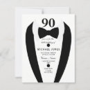 Search for tuxedo birthday invitations Black