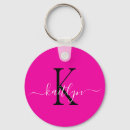 Search for hot pink key rings Monogrammed