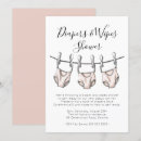 Search for diaper and wipe shower invitations For her