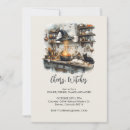 Search for magic halloween invitations Black cat