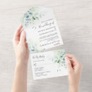 Search for green succulent wedding invitations Watercolor greenery