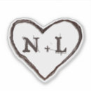 Search for heart initials stickers Couple