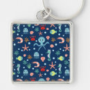 Search for creature key rings Under the sea