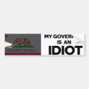 Search for governor bumper stickers Idiot