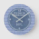 Search for white and blue kitchen clocks Farmhouse