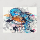 Search for kawaii bird postcards Blue