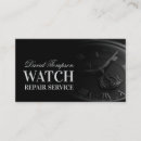Search for watch repair business cards Black